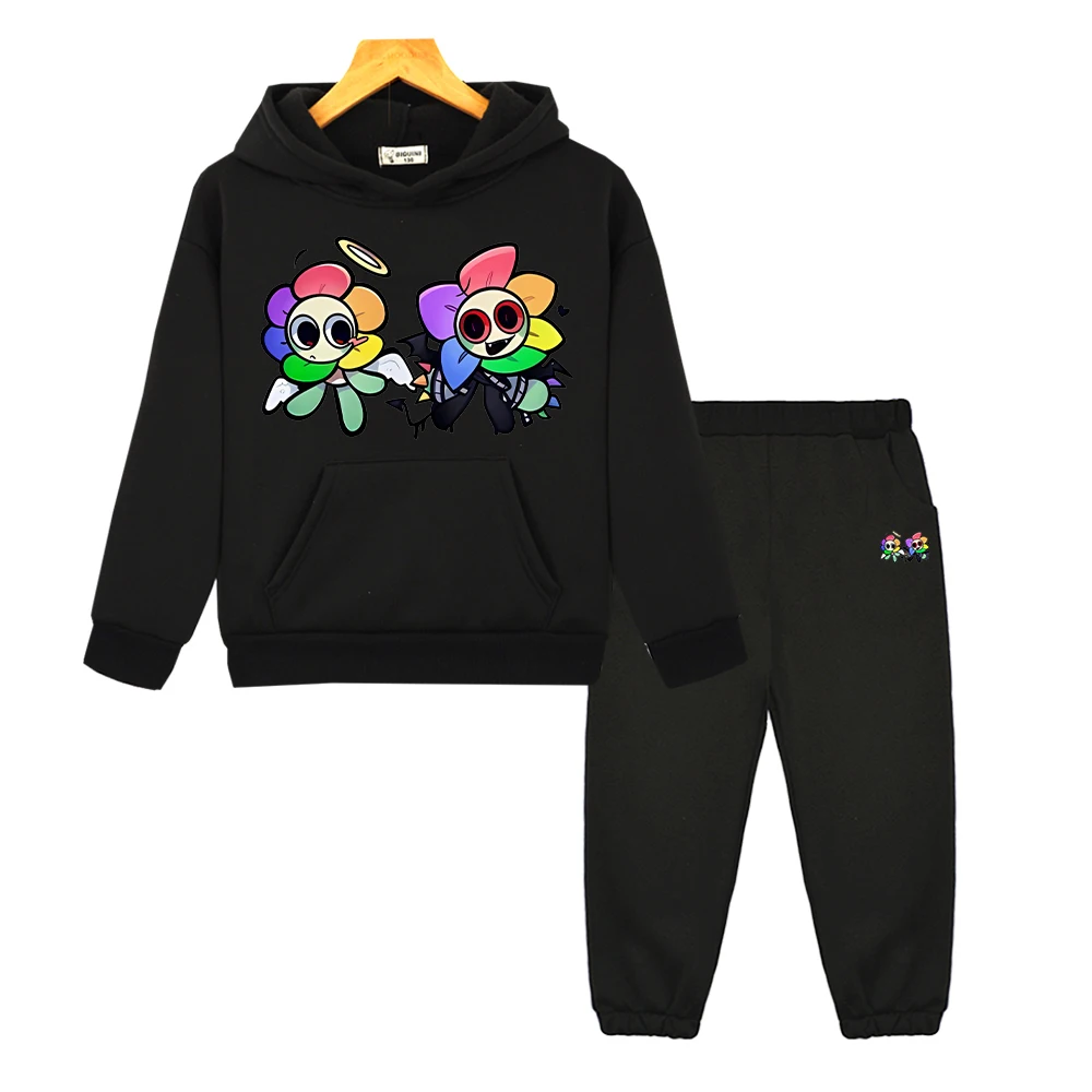 2pcs pullover+Pant Dandys World anime hoodie Fleece sweatshirt Cartoon jacket boy girls Sports Hooded Sets kids boutique clothes