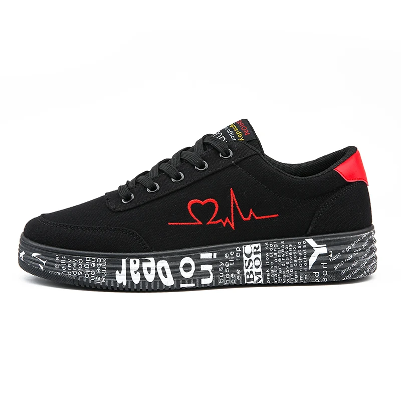 Women Vulcanized Shoes Sneakers Breathable Ladies Lace-up Canvas Shoes Female Flats Shoes Graffiti Casual Shoes Zapatos Hombe