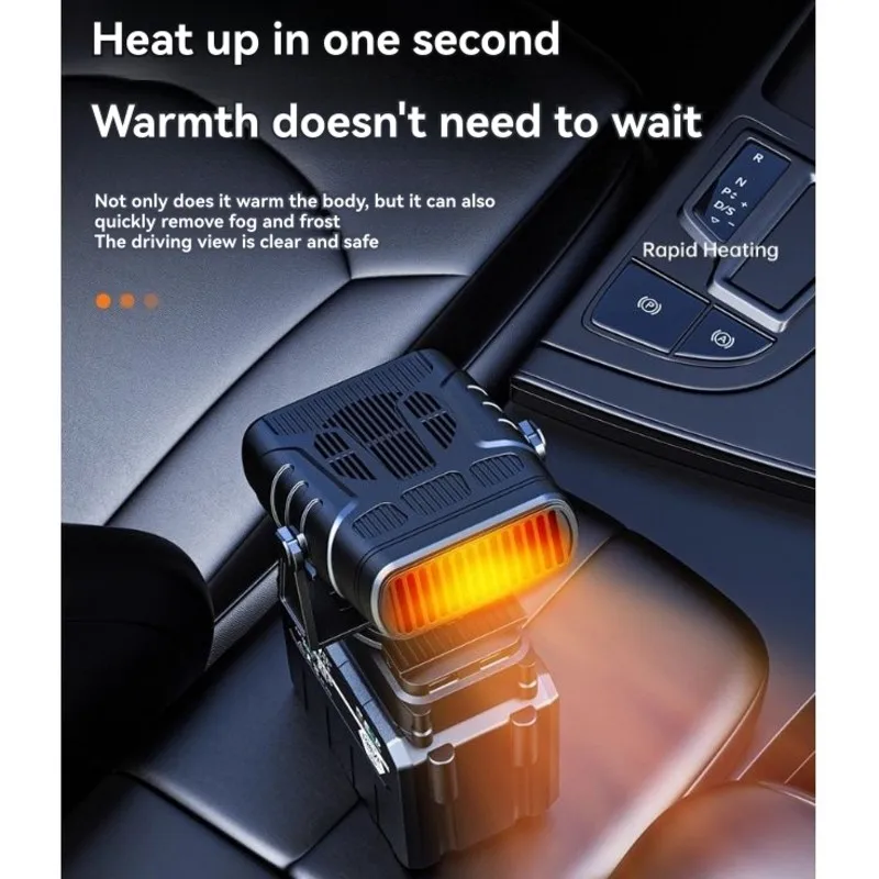 AD-سخان كهربائي محمول ليثيوم الطاقة الكهربائية الدافئة منفاخ الهواء مروحة سخان الساخن تنظيم مستويين ل