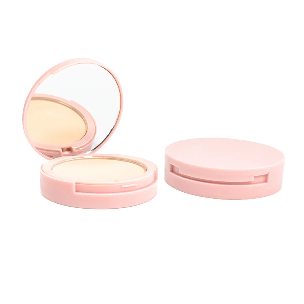 Private Label 8-Color 2-layer Concealer Pressed Powder Custom Logo Non Fade Bright Natural Skin Round Pink Box Makeup Wholesale