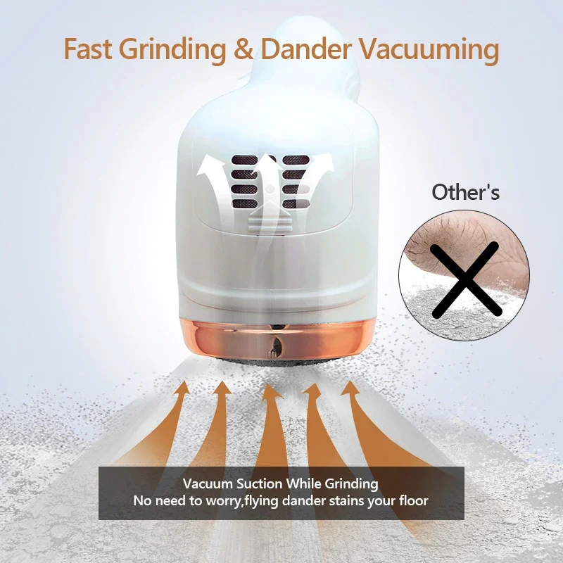 ملف قدم كهربائي قابل لإعادة الشحن ، مقاوم للماء IPX7 ، ساندر باديكير ، مزيل نسيج القدمين ، نسيج الجلد الميت ، سرعتان