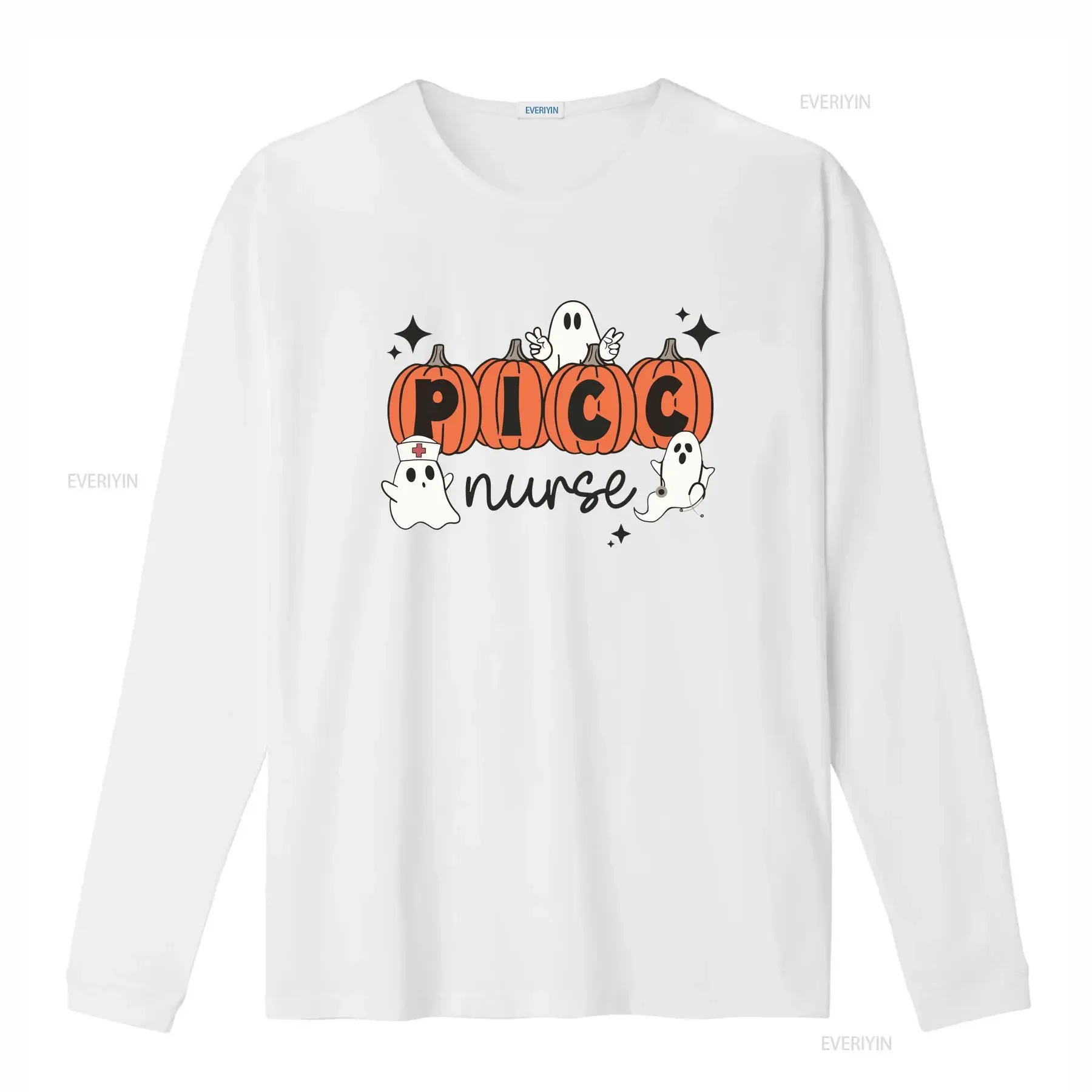 PICC Halloween T Shirt Boo Crew Nurse Spooky Peripherally Inserted Central Catheter vintage Washed Comfortable designer clothes
