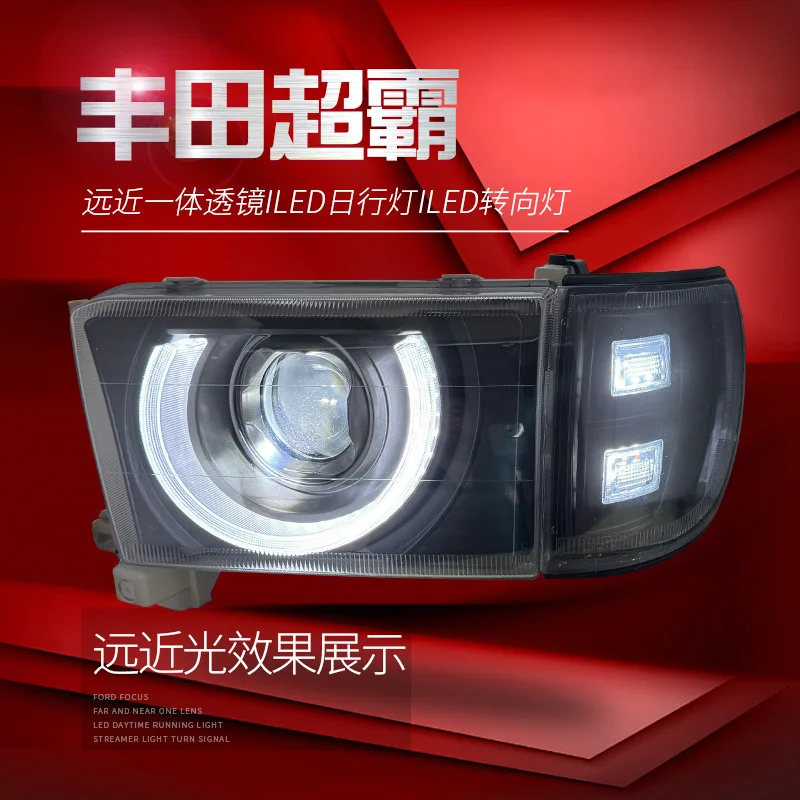 Applicable to 4 Runner 1996-2001 Model Year Headlight Assembly - Modified LED Daytime Running Light Lens Headlights