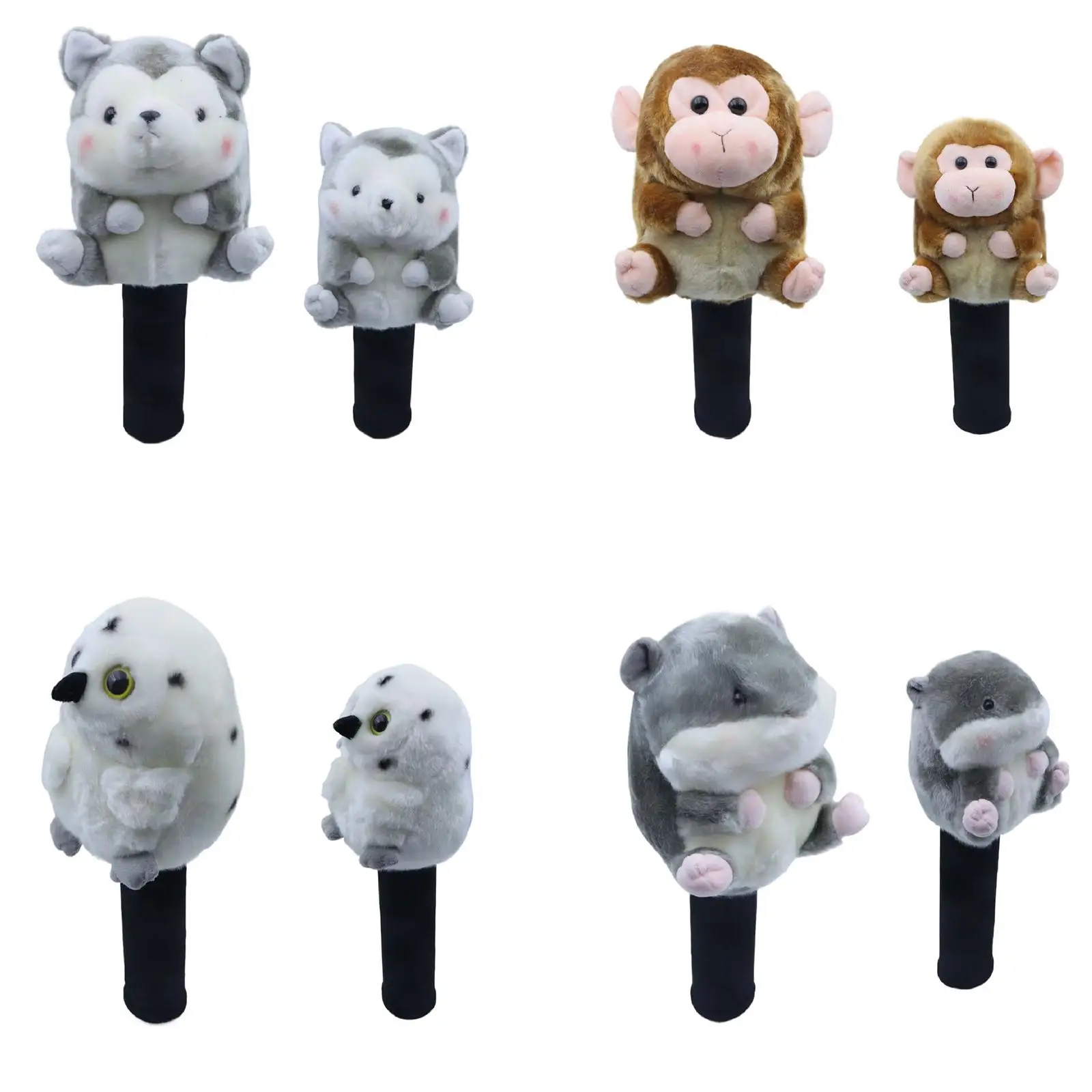 

Чехол на голову для гольфа с милыми животными, мягкий плюшевый чехол для гольфа с рукавами для женщин и мужчин, универсальное оборудование для гольфа