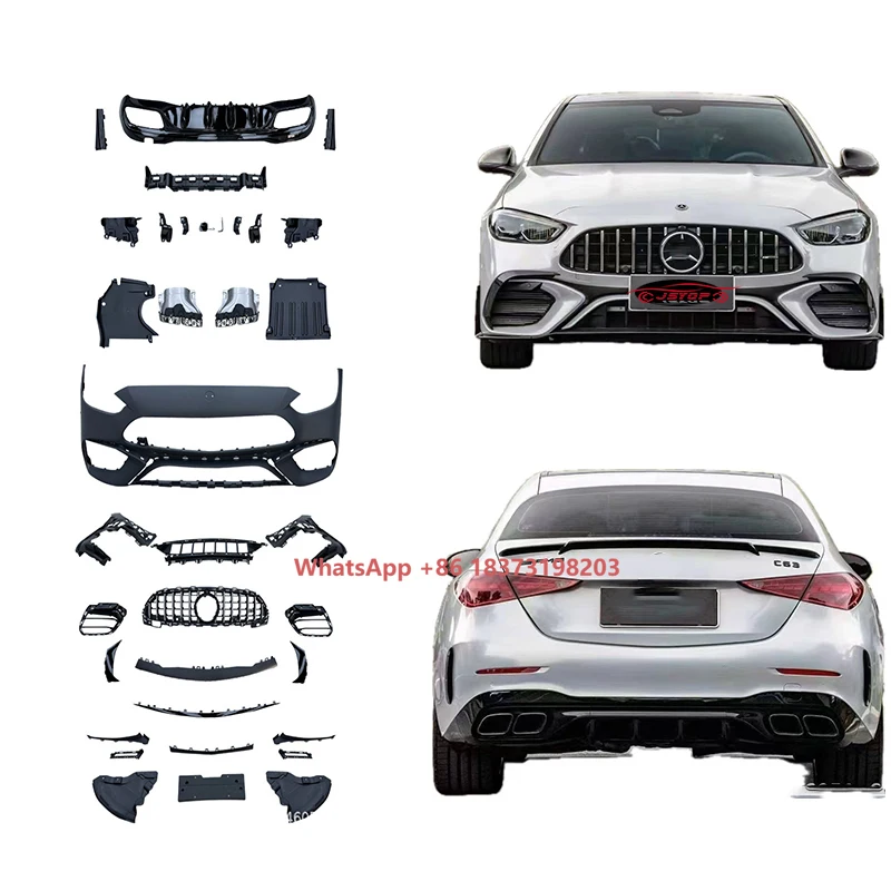 

For Mercedes-Benz W206 C-Class Body Kit Upgrade to C63S AMG Style Plastic Car Bumpers