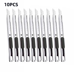 10 pezzi/1Set taglierina retrattile 9mm 30 60 gradi lama Utility coltello utensili da taglio in acciaio al carbonio carta da parati cartone all'ingrosso