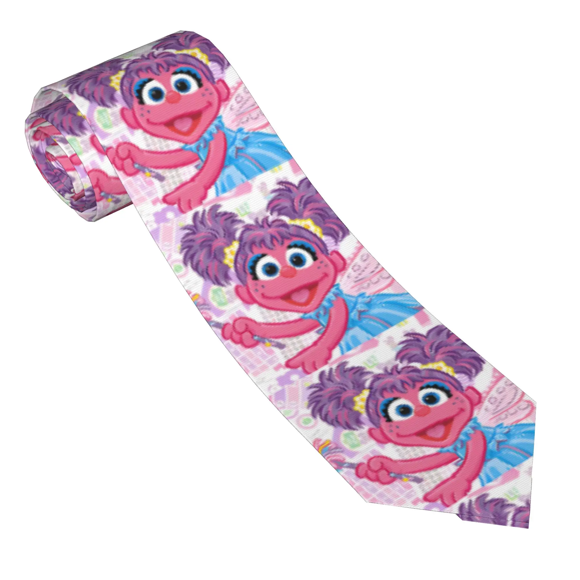 Corbatas de dibujos animados de Plaza Sésamo para hombre y mujer, corbata clásica de 8 cm, Abby Cadabby, accesorios para trajes de hombre, corbata, regalo de boda