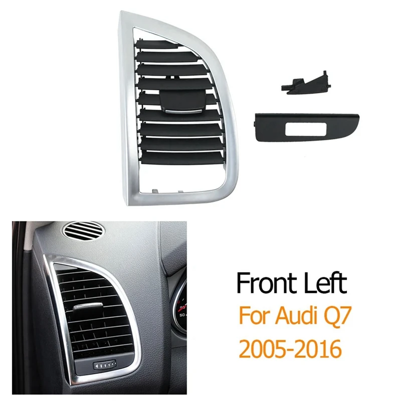 

For Q7 4L 2006-2015 Front Dash Air Conditioning Heater AC Air Vent Outlet Grill Panel