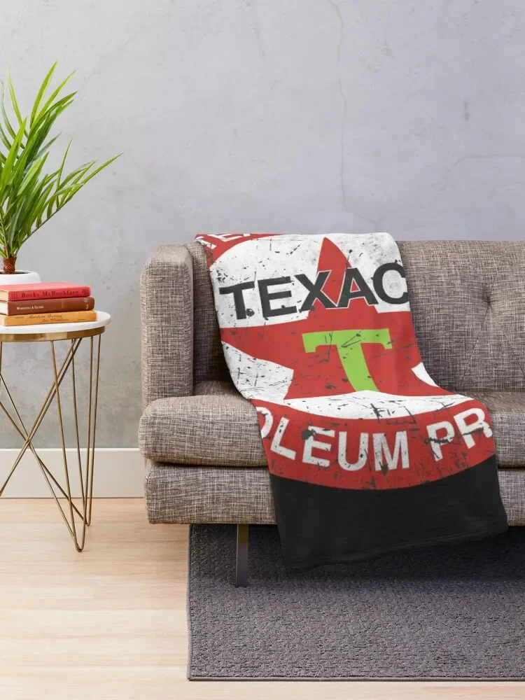 Texaco Oil Company Vintage Classic Throw Blanket Vintage Beautifuls Beach Blankets