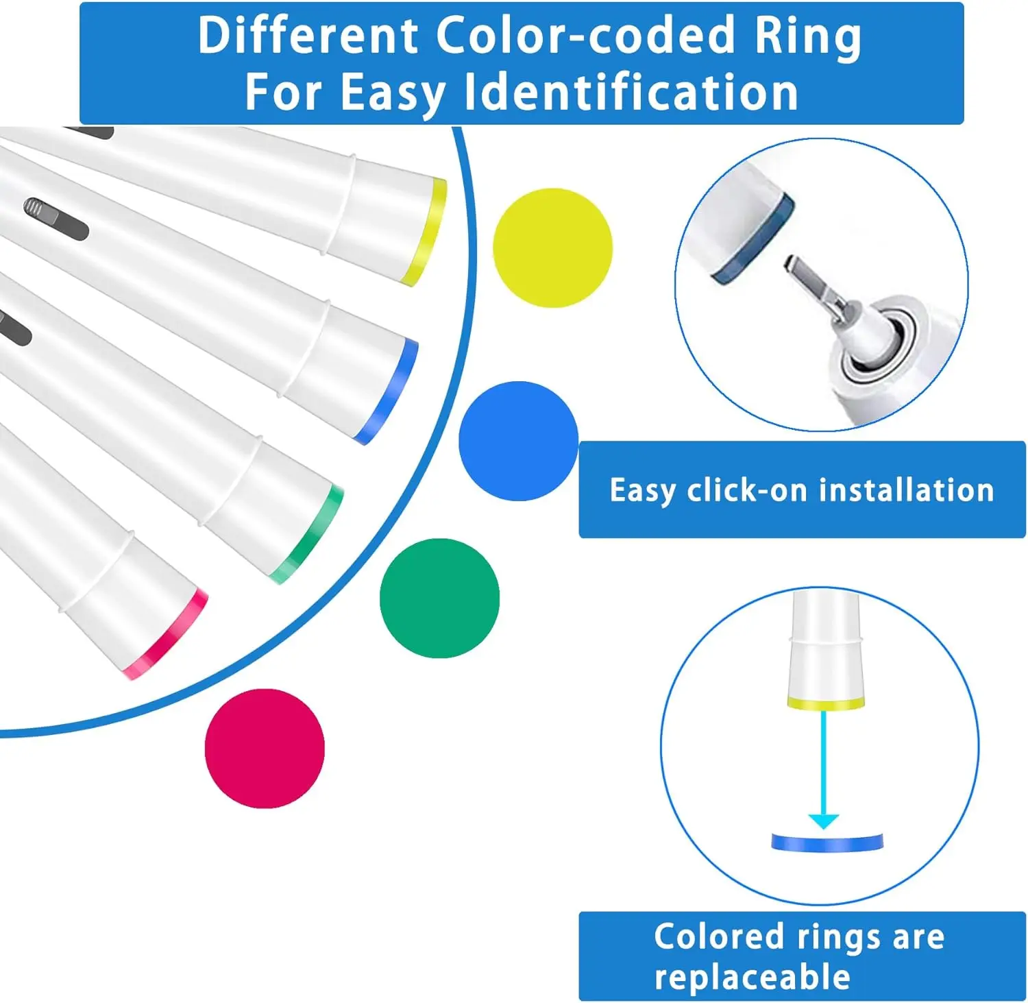 Soft Sensitive Replacement Brush Heads for Oral B Braun Electric Toothbrush Gentle and Comfortable Brushing for Sensitive Gums