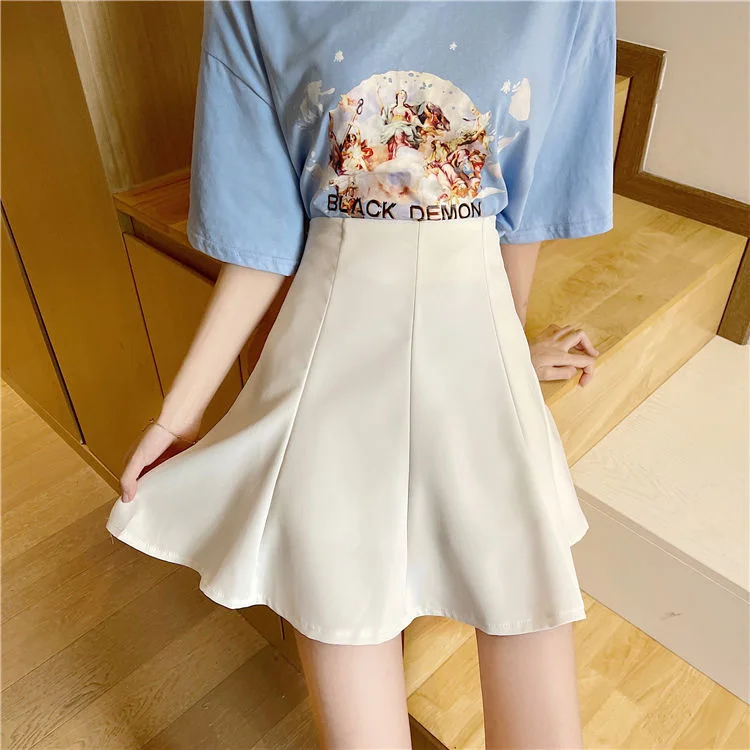 Summer Simple Skirt Small 2024 New Temperament Japanese Women's A-shaped Skirt