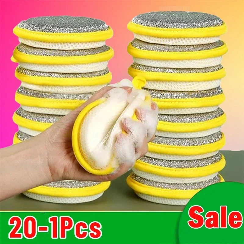 20/1Pcs Kitchen Dishwashing Sponge Dish Washing Brush Pan Pot Dish Wash Sponges Household Cleaning Kitchen Tools