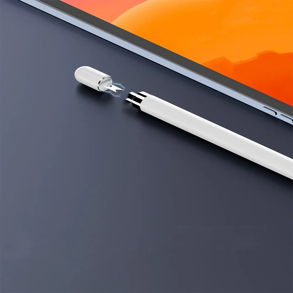 

Smart Chip Charging Adapter Aluminum Alloy White Magnetic Pencil Cap Stable Adsorption Stylus Replacement Accessories