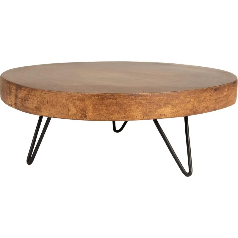 

Creative Co-Op Decorative Paulownia Wood Pedestal, Dark Brown home decor wooden shelf room