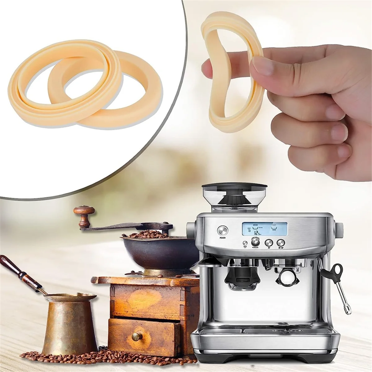 ABLK 6 قطعة 54 مللي متر حلقة بخار من السيليكون لآلة Breville Espresso 878/870/860/880/450/500 وSage 880/878 قطع غيار