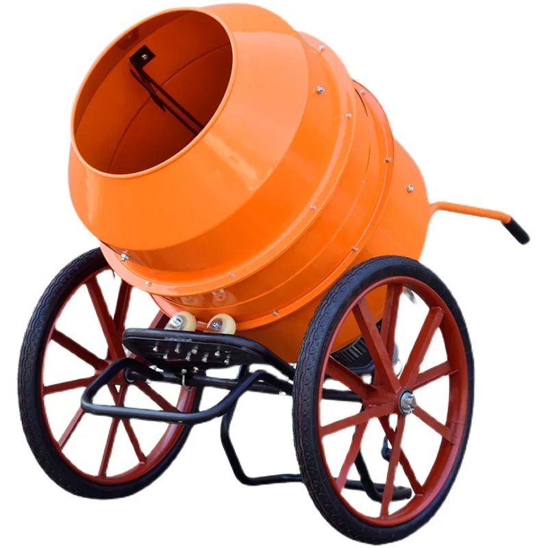 

Concrete mixer Mobile 220v construction site drum sand stone feed mortar cement mixer