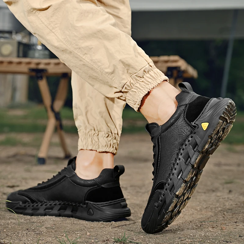 Men's Breathable Lightweight Comfortable Work Shoes Non Slip Sneakers for Outdoor  Walking image 6