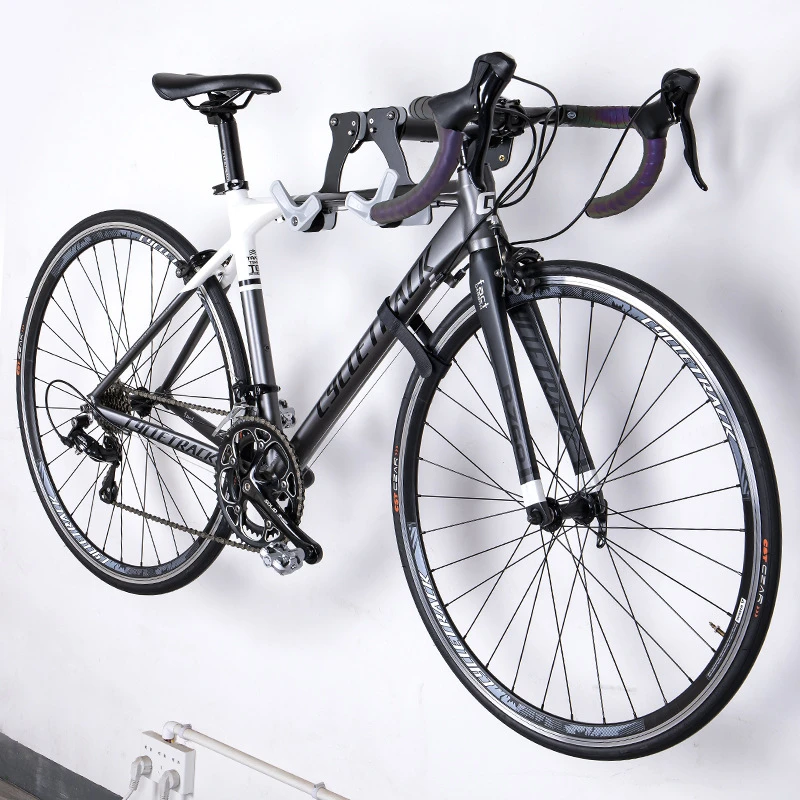CX10 Bicycle Wall Mount Rack for Road and Mountain Bikes with Adjustable Hooks for Kids' Balance Bikes