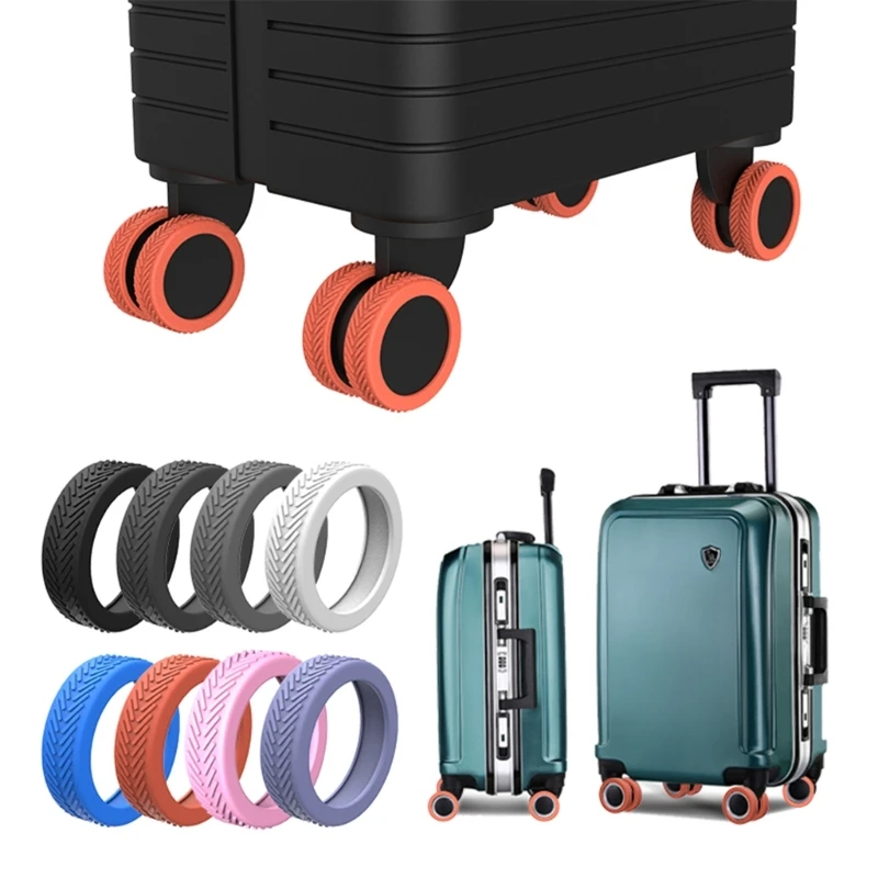 

8pcs Suitcase Wheel Protector Cover Travel Luggage Spinner Wheel Covers Reduce Noise for Most Caster Luggage Accessories