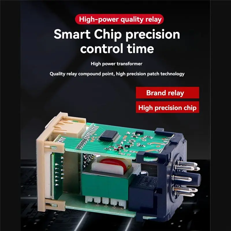 AS94-DH48S-S 12V Time Relay  AC/DC 12V 24V 36V 110V 220V 380V Repeat Cycle  Programmable Delay Relay DH48S-S 12V/24V/380V AC/DC