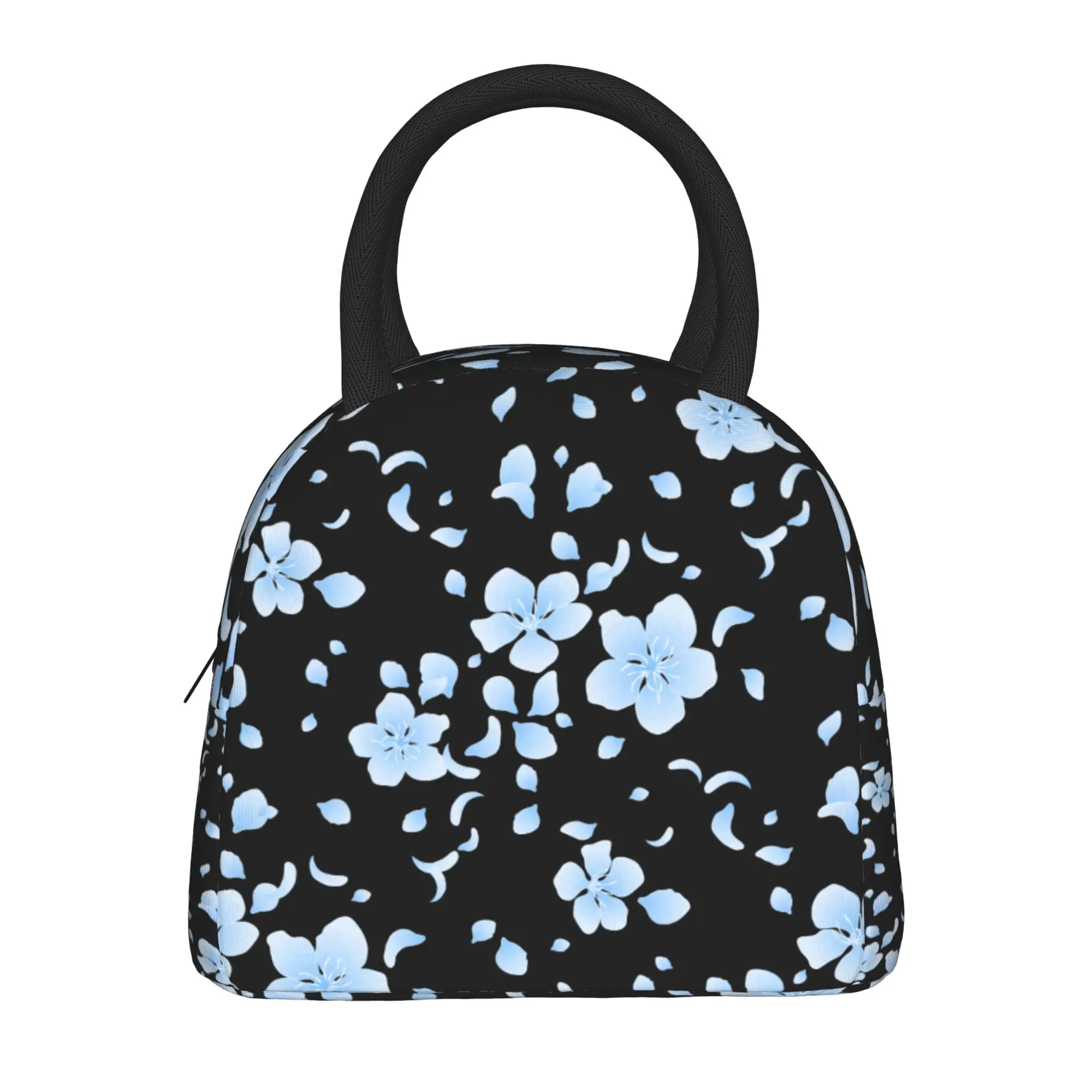 Japanese Sakura Cherry Blossom  Insulated Lunch Bag Cooler Bag Meal Container Leakproof Tote Lunch Box Bento Pouch School Picnic