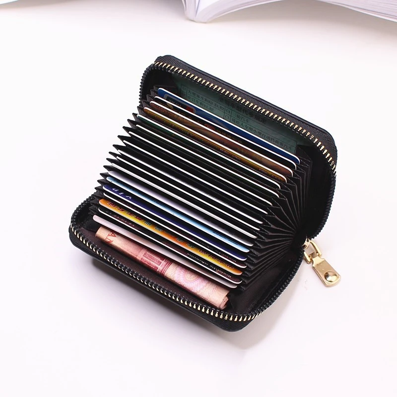 11/20 Card Slot Wallet Business Card Holder Wallet Women ID/credit Card Holder PU Leather Protective Case Coin Wallet