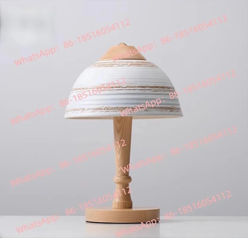 

Ceramic Table Lamp Chinese Living Room Solid Wood Retro Homestay Lamp Japanese Bedroom
