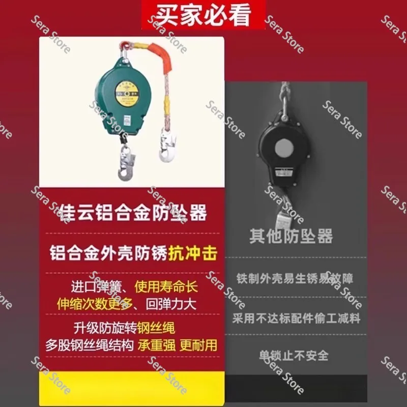 Fall Protection Device Fall Arrester Speed 5m/10m Difference Heavy Duty Cargo Elevator Crane Self-Locking Airborne Fall Arrestor