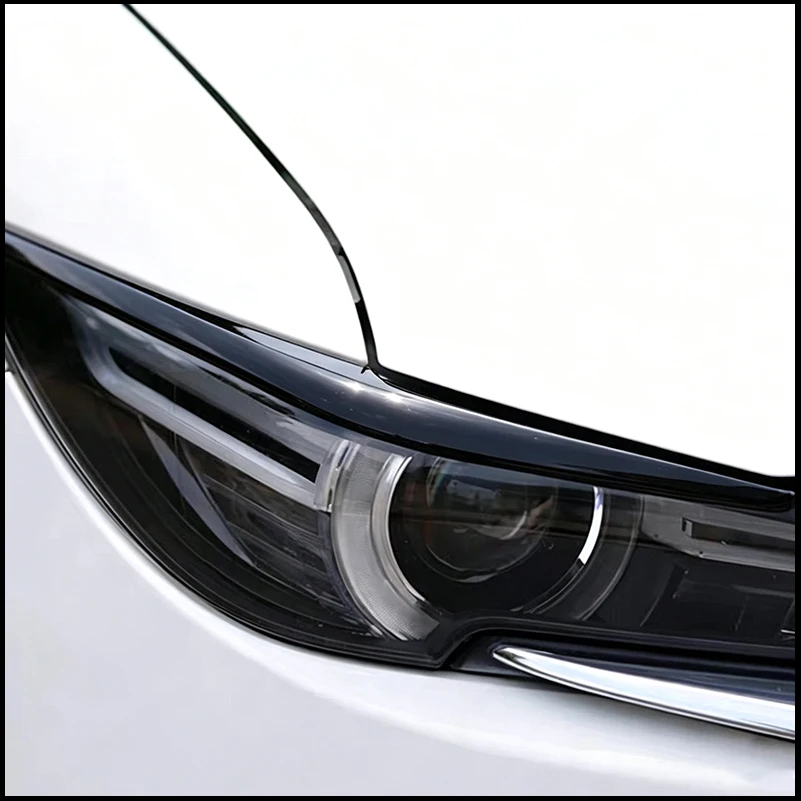 Car styling For Mazda CX-5 CX5 2017-2020 Headlight Eyelid Cover Sticker Trim Decorative Frame Auto Parts Accessories