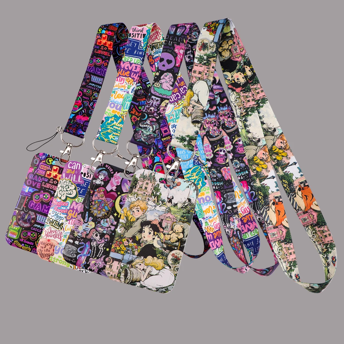 

Наклейка с узором, держатель для удостоверений личности, брелок на шею, милые ремешки для Pass Card, держатель для кредитных карт, брелок для ключей, аксессуары