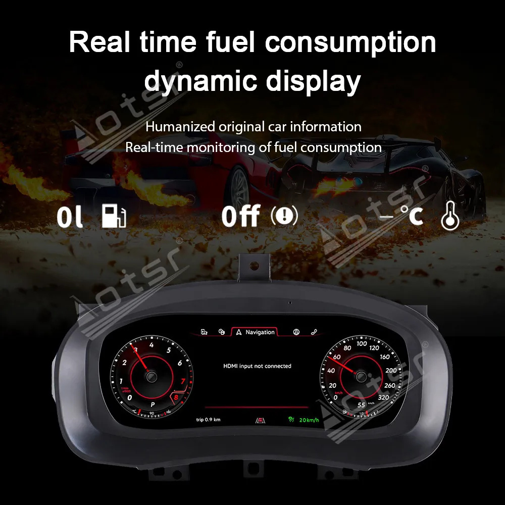 The New Digital Cluster Odometer Screen For Volkswagen Skoda Octavia Series Virtual Cockpit Speed Meter Car Dashboard Instrument