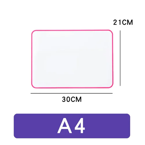 Imagen 2 del producto Pizarra blanca pequeña magnética de doble cara, tablero de dibujo de grafiti portátil de borde suave, pizarra pequeña de escritorio para tomar notas de oficina
