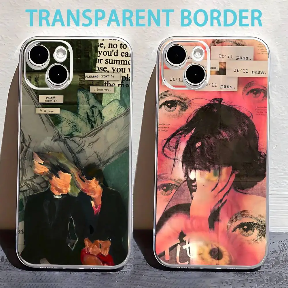 

Film F-Fleagbag Phone Case For iPhone 16,15,14,13,12,11 Pro,Max,Plus,X,XS,XR,SE,Mini Transparent Silicone Soft