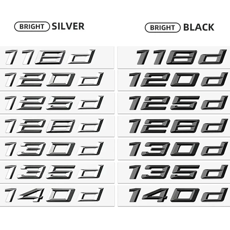 

3D Car Trunk Sticker for BMW E46 E90 E91 F30 G20 - 116d 118d 120d 125d 128d 130d 135d 140d - Logo Emblem Lettering Accessories