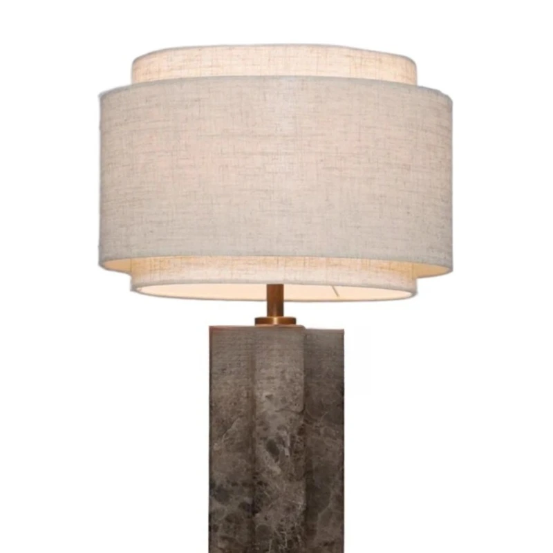 Simple light luxury marble table lamp designer high sense living room study bedroom bedside hotel model room table lamp