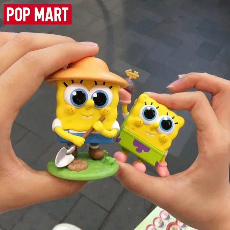 POP MART In Stock Genuine Spongebob Squarepants Good Friends Series Figurine Blind Box Desktop Decor Mystery Box Birthday Gift