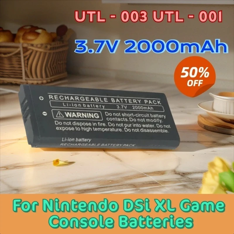 

3.7V 2000mAh UTL - 003 UTL - 001 for Nintendo DSi XL Game Console Batteries