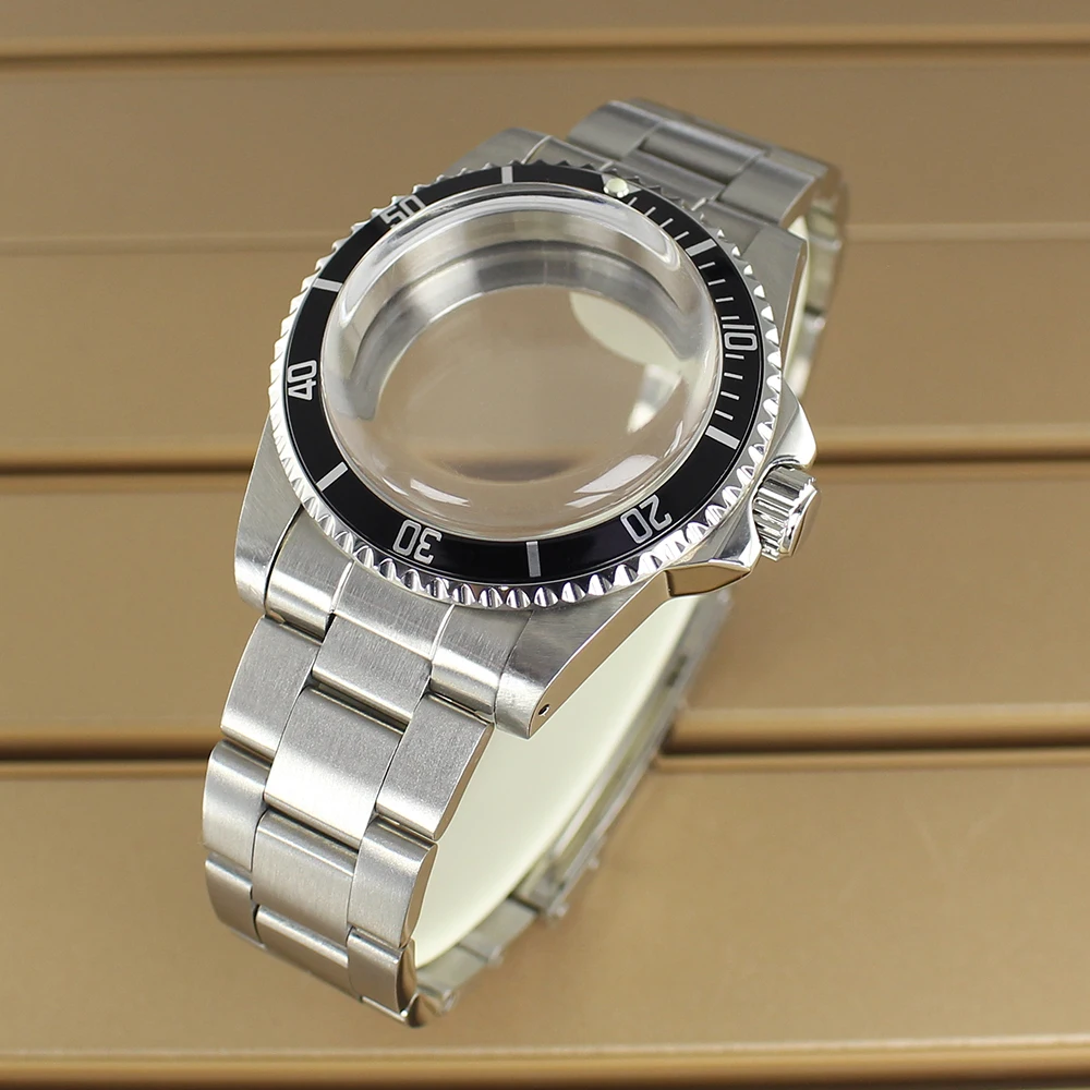 

Vintage 38mm Silver Watch Case Strap Dome Acrylic Glass For Retro Submariner NH35 NH36 NH38 NH34 NH70 4R36 Movement 120 clicks