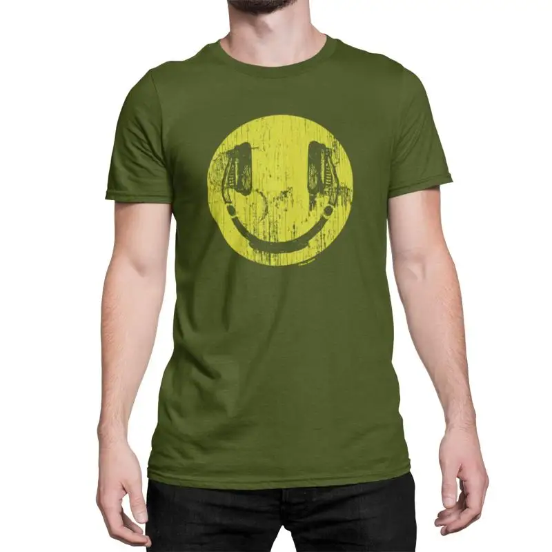 

Headphones Face Mens Funny Music T Shirt Dj Clubbing Fun Festival