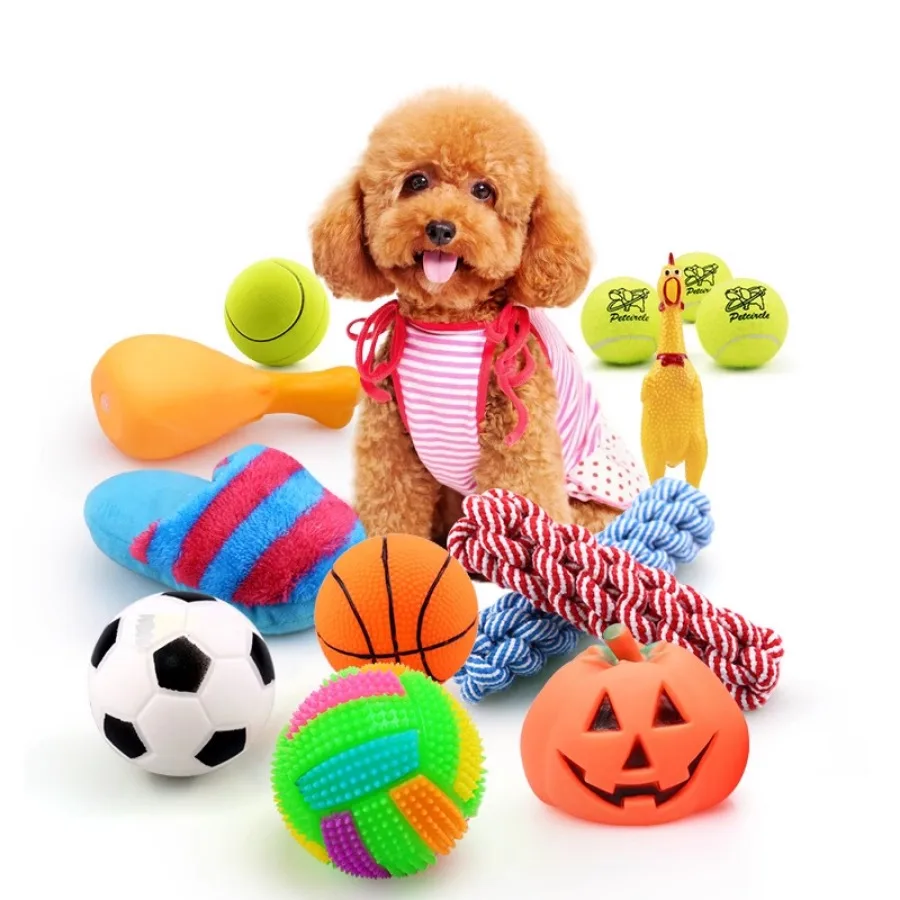 Glowing Ball Dog Toy Led Puppy Bouncy Chew Dog Ball Molar Toy Pet Color Light Ball Interactive Toys for Cats Small Dogs