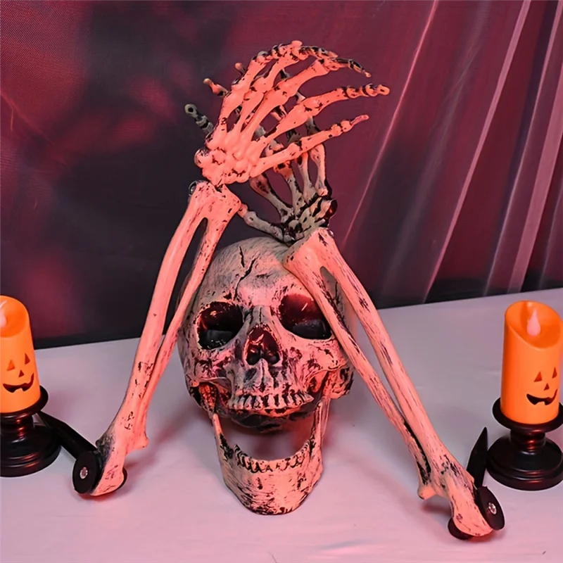 ABMH-Realistic Skeleton Stakes Skeleton Head Human Arms Horror Party Garden Decorations