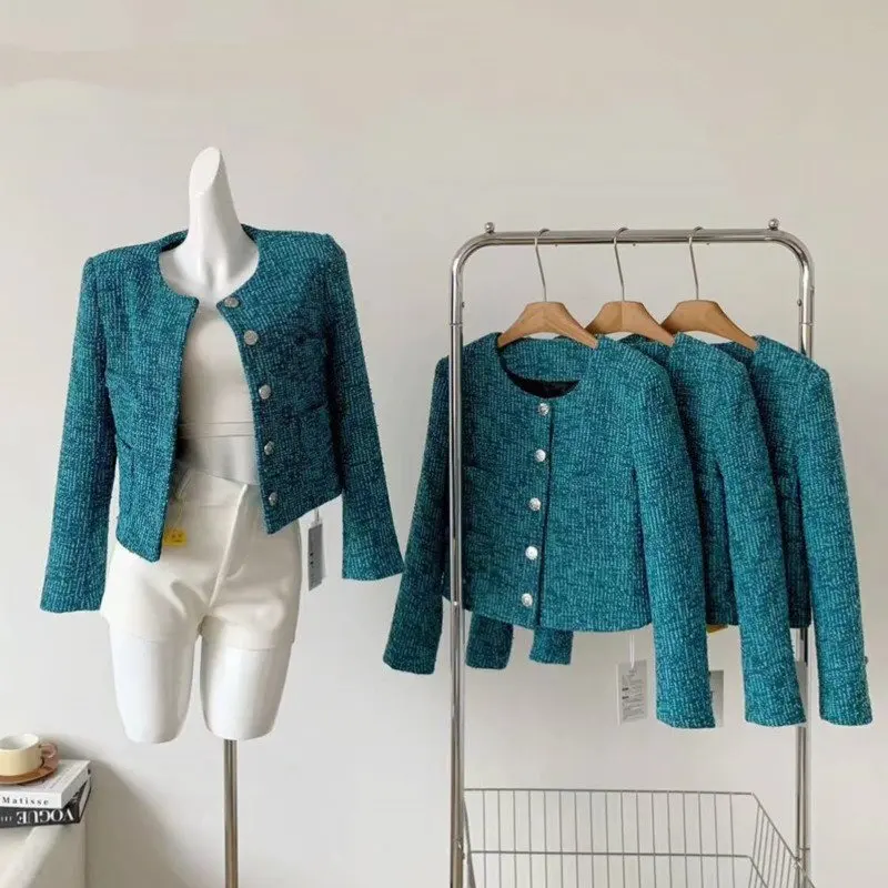 

Женские темпераментные элегантные модные пальто Jaqueta Feminina Chaquetas Высокое качество Французская роскошная маленькая ароматная твидовая куртка