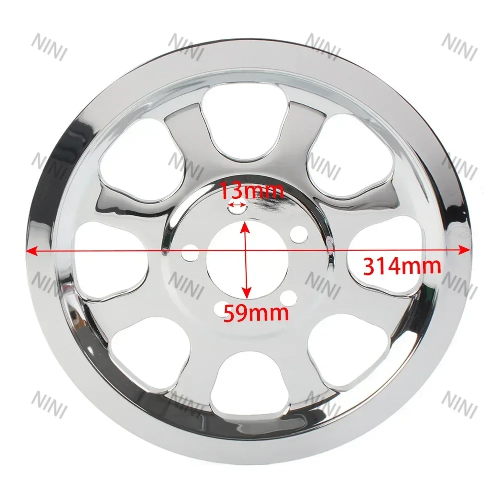 

Chrome Steel Motorcycle For Harley Davidson FXST FLST 2000 2001 2002 2003 2004 2005 2006 Outer Pulley Cover 70 Tooth
