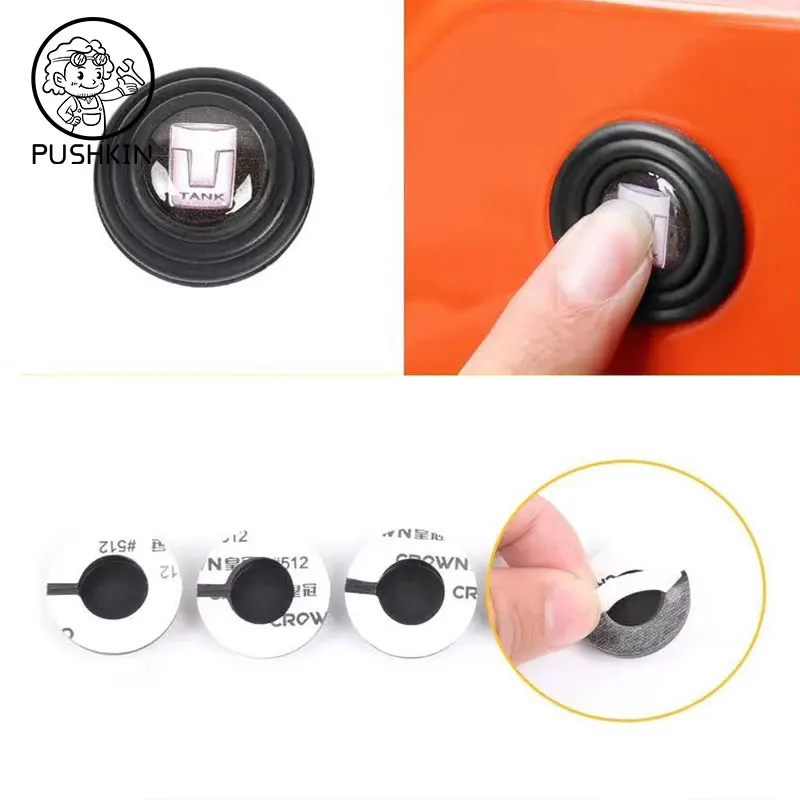 10PCS Car Door Protective Rubber Pad Tailgate Shock Absorber Sticker Accessories For Great Wall TANK 300 400 500 700 2022 -2025