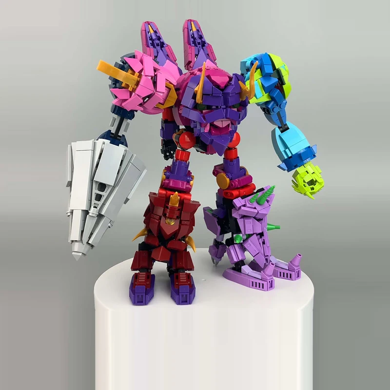 Creative Series Model MOC Building Bricks Colorful Mecha Robot Modular Technology Gifts Holiday Assemble Toys Suit Display