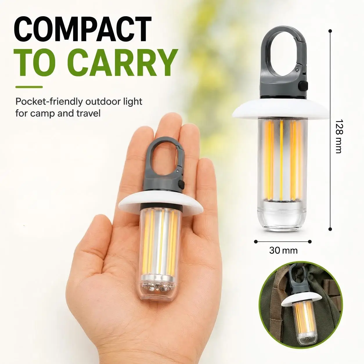 LED Rechargeable Flashlight Camping Lantern 5 Modes Super Bright Portable Hanging Tent Lamp Waterproof Hiking Fishing Outdoor