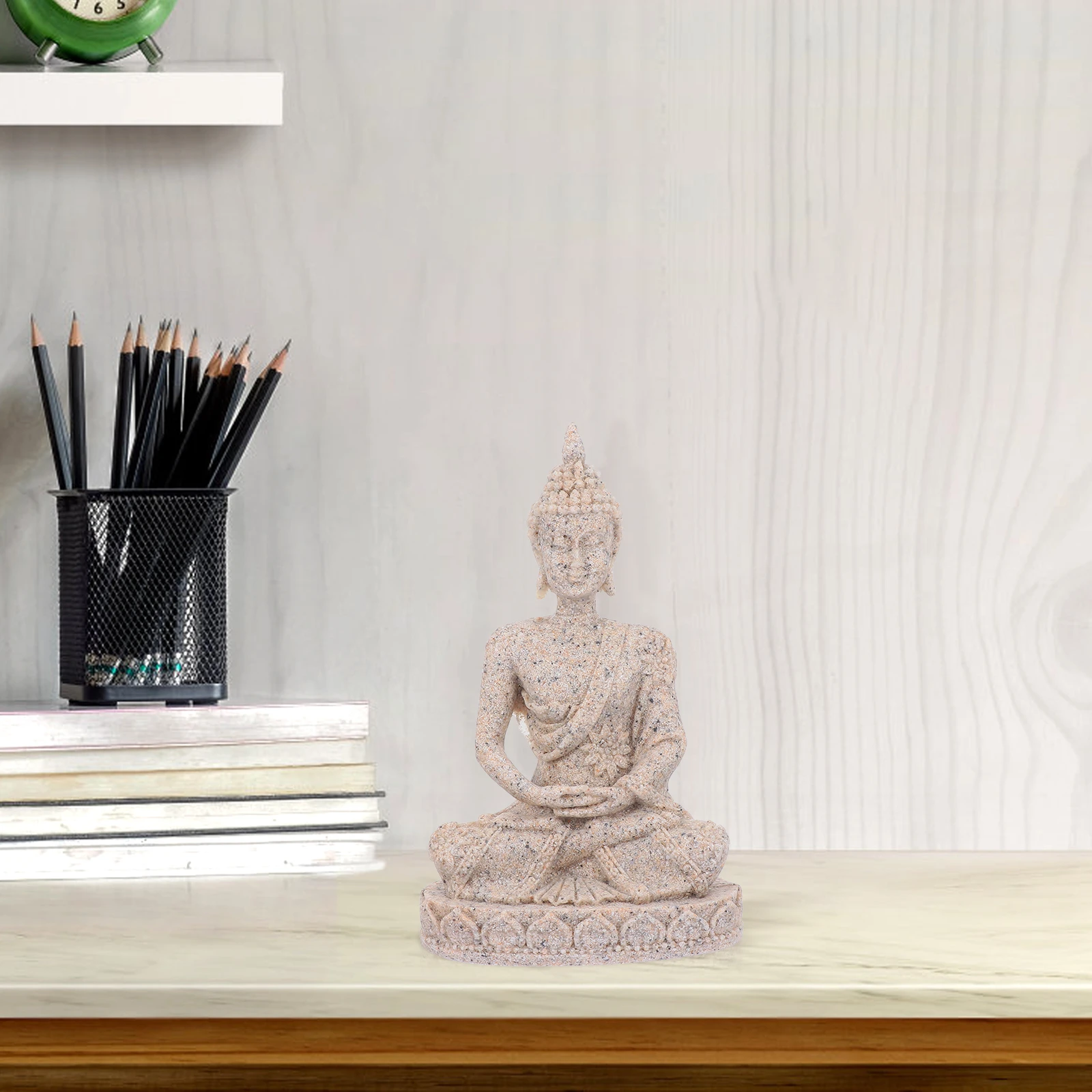 

Buddha Statue Sandstone Figurines Aquarium Landscape Ornament Fish Tank Decor Environmental Pet Hide Play Accessories