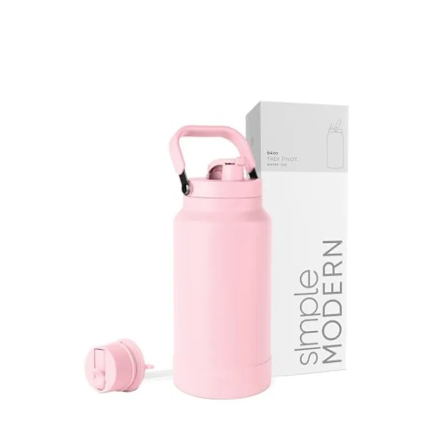 

Бутылка для воды Trek Pivot Half Gallon с ручкой и защитным чехлом, со сменными крышками-поилками и крышками для питья, большая, изолированная, из нержавеющей стали