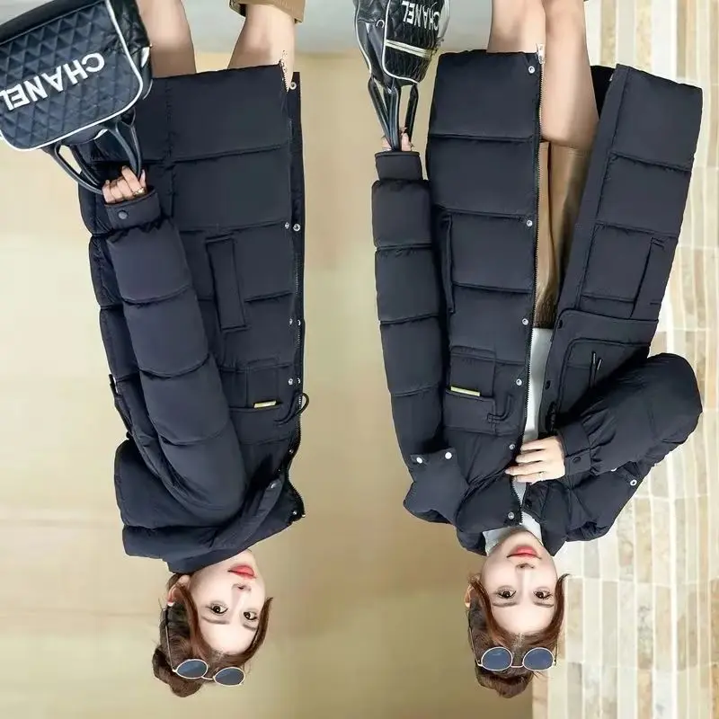 

Новая зимняя пуховая хлопковая куртка, женское зимнее пальто, женское теплое утепленное повседневное свободное пальто с капюшоном, длинные парки, верхняя одежда, пальто