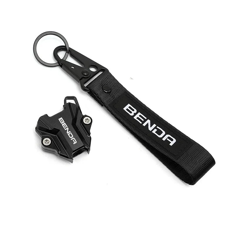 Motorrad-Schlüsselhülle für BENDA Chinchilla 300 450 Rock300 LFS700 LFC700 BD300 CNC mit Schutzabdeckung & besticktem Schlüsselanhänger